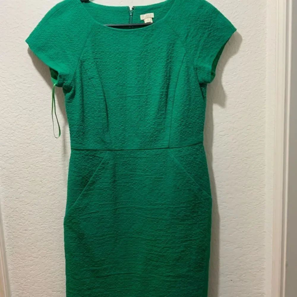 J. Crew Sheath Emerald Green Dress size 8